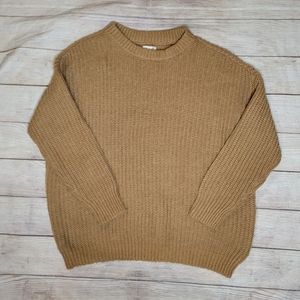 SO ribbed crewneck Oversized brown sweater